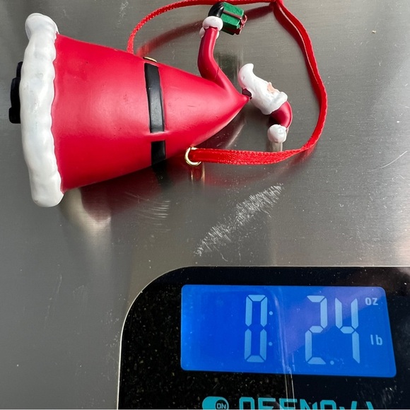 Pier One Imports 2 vintage Santa Claus Christmas ornament Holiday Wood Porcelain - Picture 3 of 8